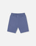 Organic Cotton Jersey Shorts Blue Pants & Shorts Deux par Deux 