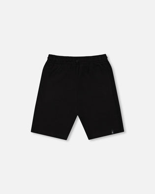 Organic Cotton Jersey Shorts Black Pants & Shorts Deux par Deux 