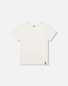 Organic Cotton Jersey T-Shirt Solid Off White Tees & Tops Deux par Deux 