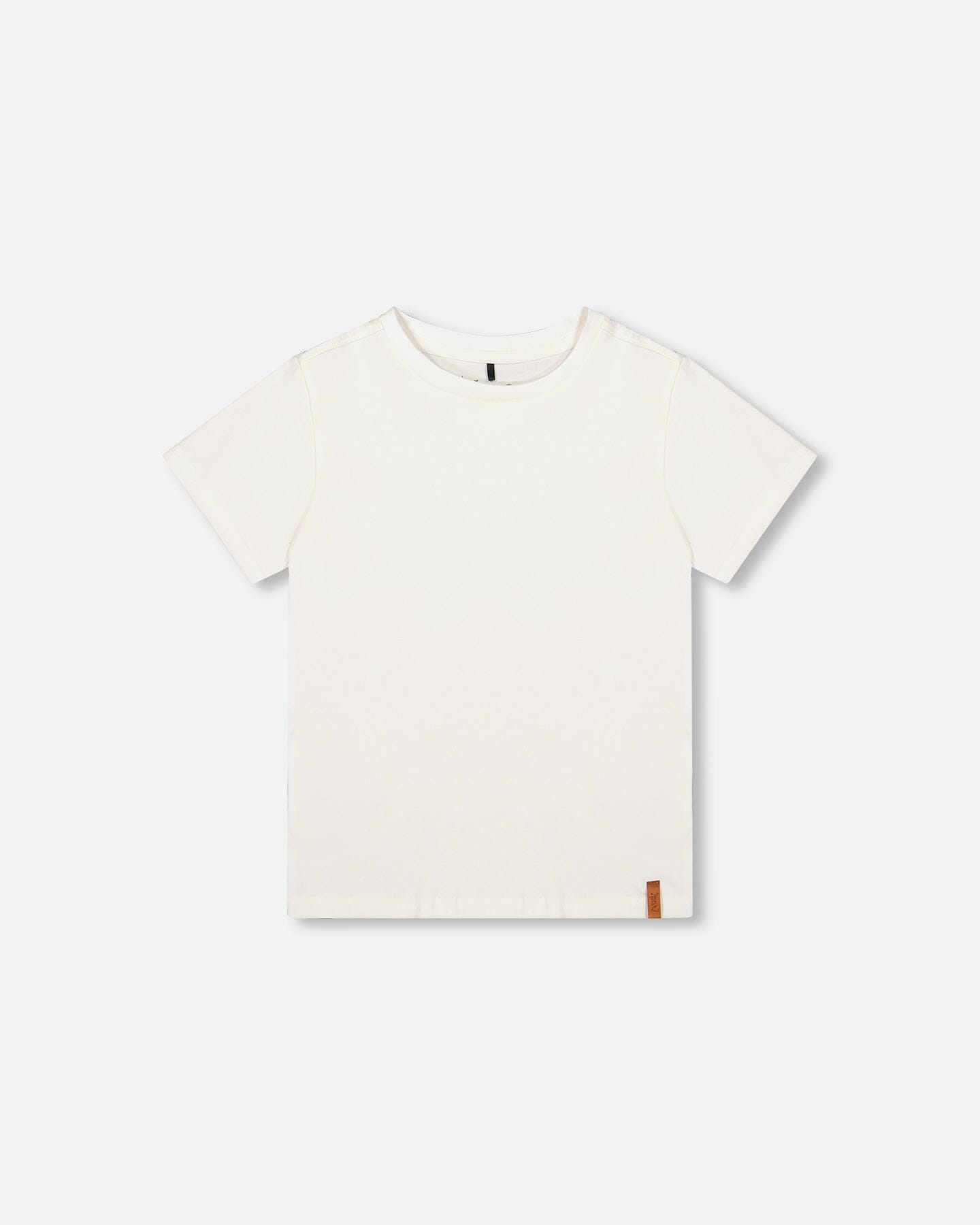 Organic Cotton Jersey T-Shirt Solid Off White Tees & Tops Deux par Deux 