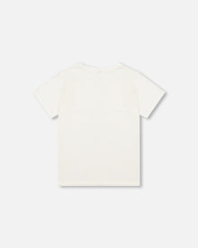 Organic Cotton Jersey T-Shirt Solid Off White Tees & Tops Deux par Deux 