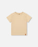Organic Cotton Jersey T-Shirt Solid Beige Tees & Tops Deux par Deux 