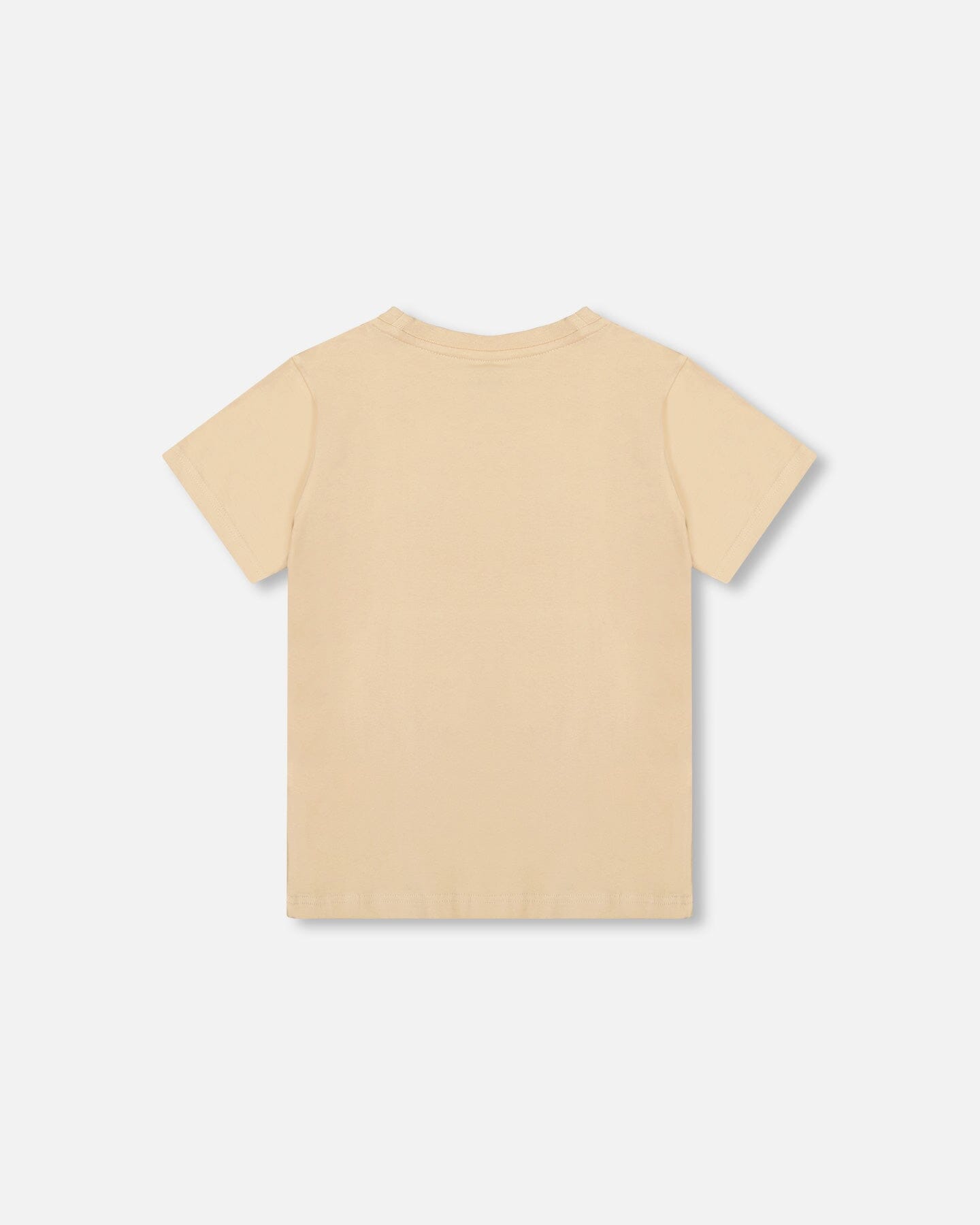 Organic Cotton Jersey T-Shirt Solid Beige Tees & Tops Deux par Deux 