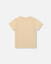 Organic Cotton Jersey T-Shirt Solid Beige Tees & Tops Deux par Deux 