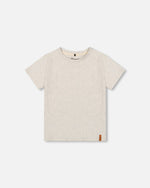 Organic Cotton Jersey T-Shirt Solid Heather Grey Tees & Tops Deux par Deux 