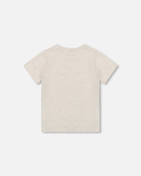 Organic Cotton Jersey T-Shirt Solid Heather Grey Tees & Tops Deux par Deux 