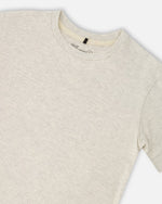 Organic Cotton Jersey T-Shirt Solid Heather Grey Tees & Tops Deux par Deux 