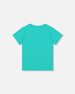Organic Cotton Jersey T-Shirt Solid Turquoise Tees & Tops Deux par Deux 