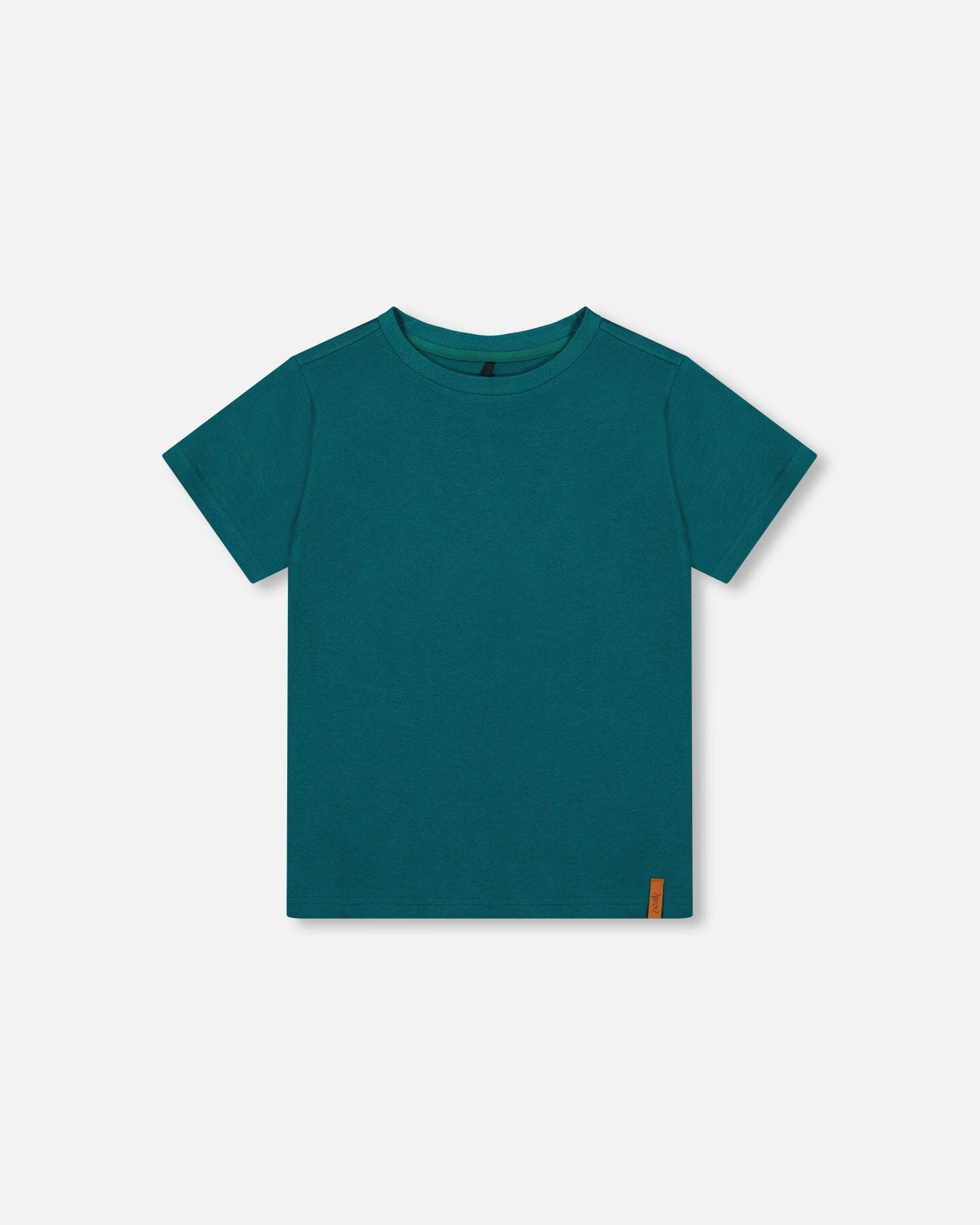 Organic Cotton Jersey T-Shirt Solid Dark Turquoise Tees & Tops Deux par Deux 