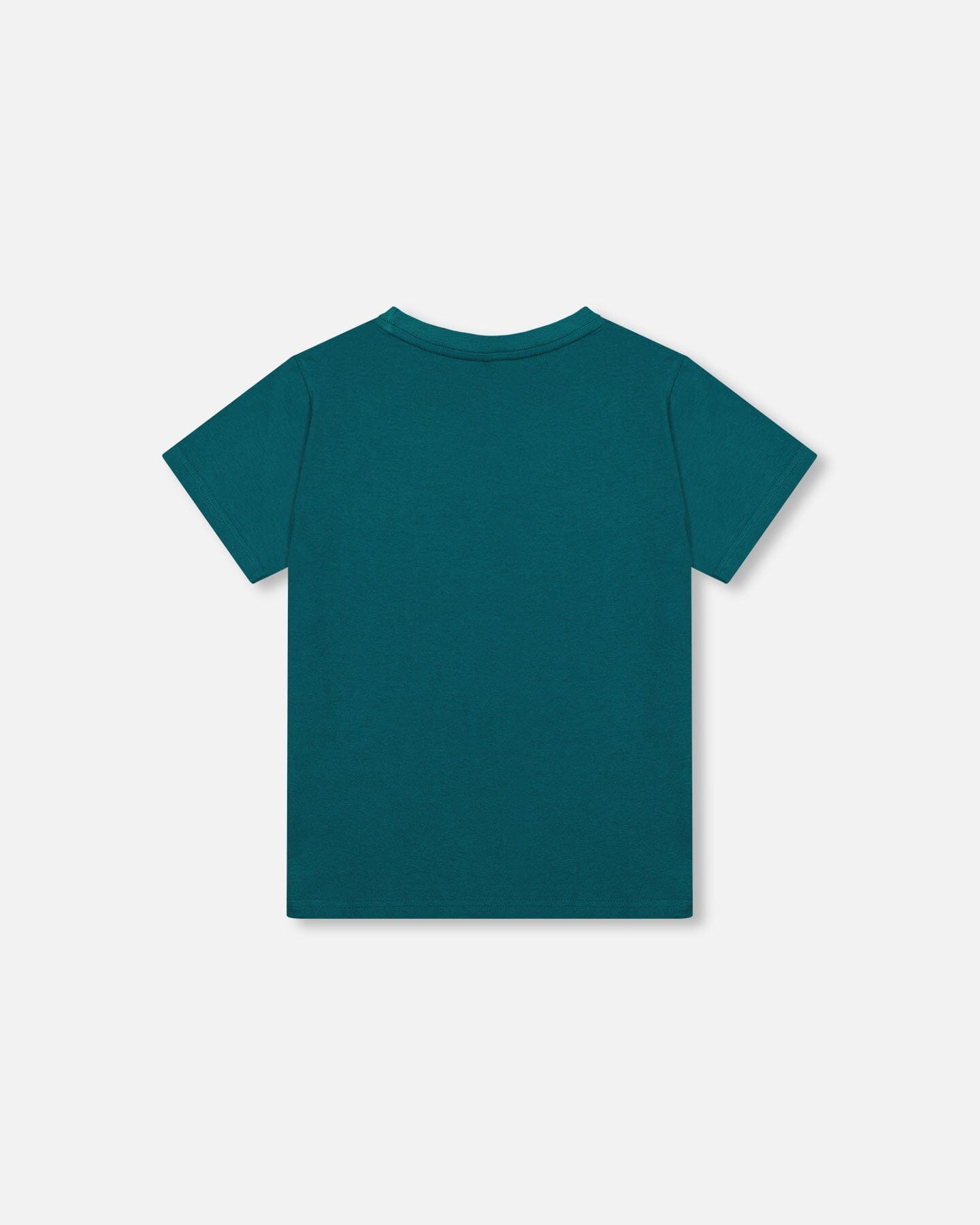 Organic Cotton Jersey T-Shirt Solid Dark Turquoise Tees & Tops Deux par Deux 