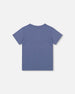 Organic Cotton Jersey T-Shirt Solid Blue Tees & Tops Deux par Deux 