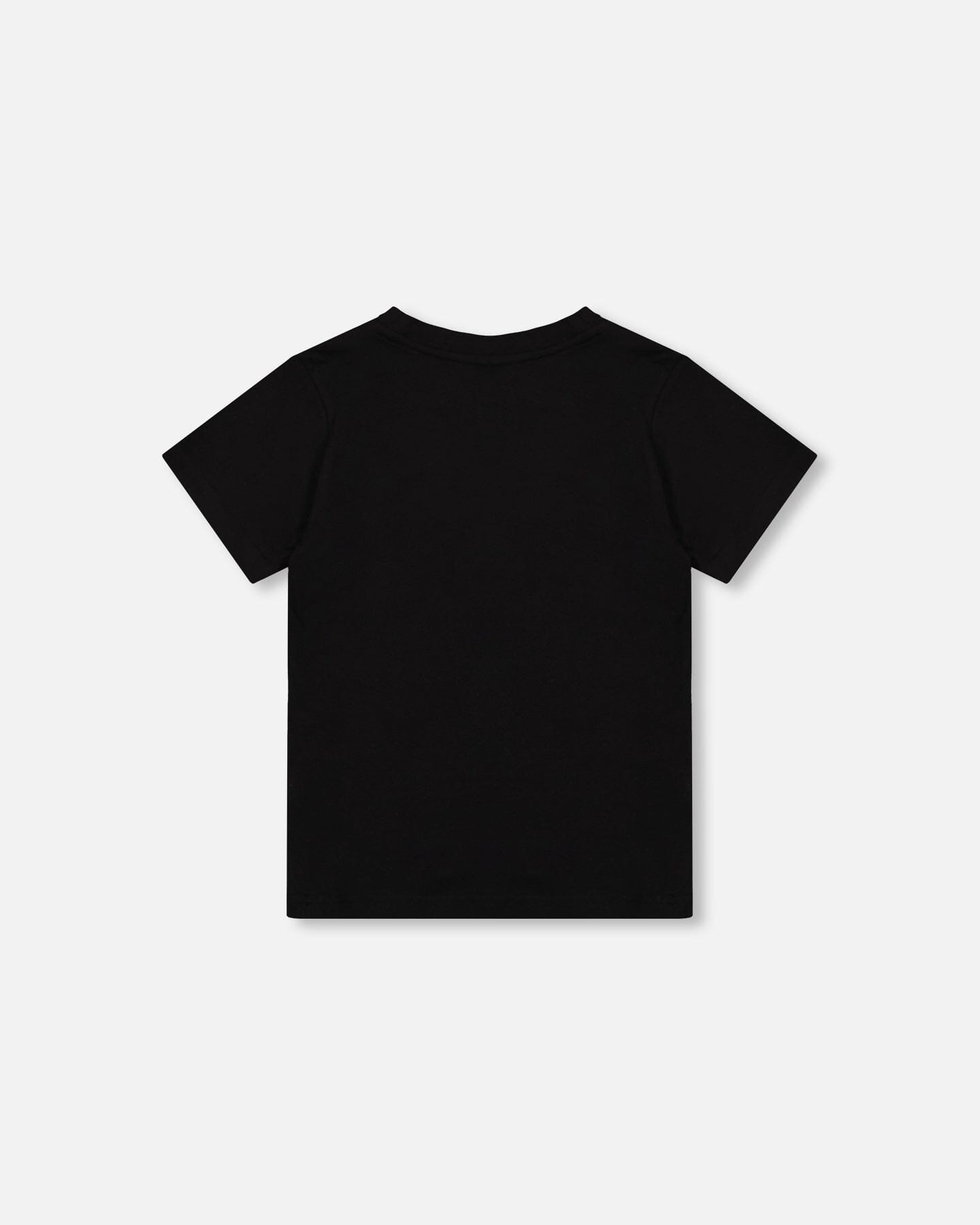 Organic Cotton Jersey T-Shirt Solid Black Tees & Tops Deux par Deux 