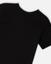 Organic Cotton Jersey T-Shirt Solid Black Tees & Tops Deux par Deux 