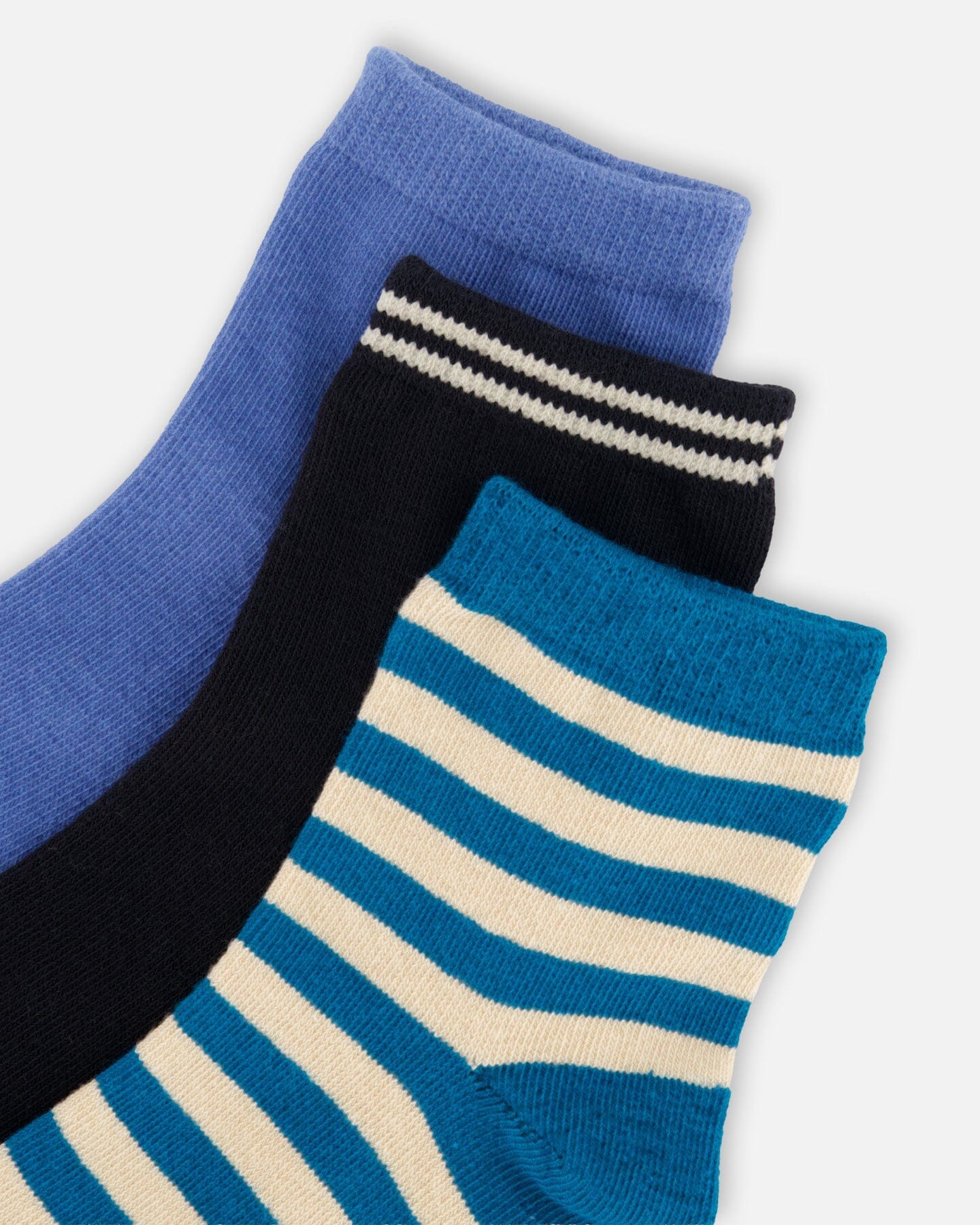 Socks (3 Pairs) Set Striped Green - H30YBS_3H204