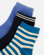 Socks (3 Pairs) Set Striped Green - H30YBS_3H204