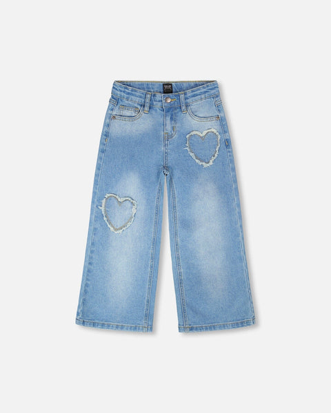 Wide Leg Light Blue Denim Jeans - Deux par Deux