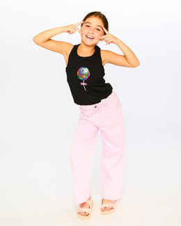 Wide Leg Jeans Pink - H30YG21_06050