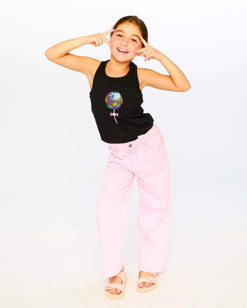 Wide Leg Jeans Pink - H30YG21_06050
