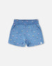 Chambray Shorts Blue Flower Print - H30YG28_3H179