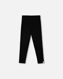Full-Length Rib Leggings Black - H30YG62_09990