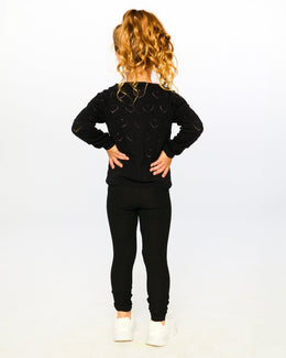Full-Length Rib Leggings Black - H30YG62_09990