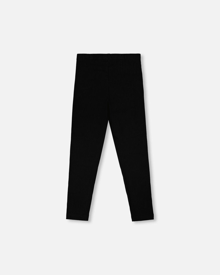 Full-Length Rib Leggings Black - H30YG62_09990