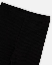 Rib Capri Leggings Black - H30YG63_09990
