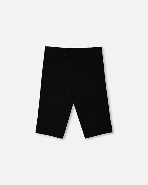 Rib Biker Leggings Black - H30YG64_09990