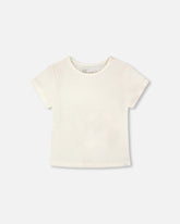 Crinkle Jersey T-Shirt Off White