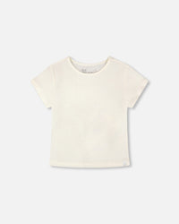 Crinkle Jersey T-Shirt Off White - H30YG70_01010
