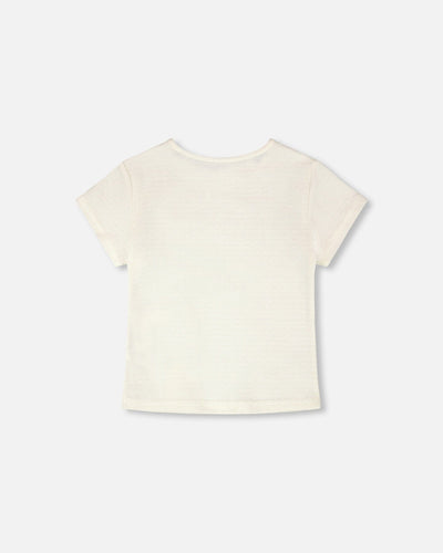 Crinkle Jersey T-Shirt Off White - H30YG70_01010