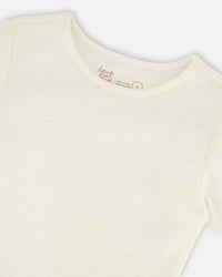 Crinkle Jersey T-Shirt Off White - H30YG70_01010