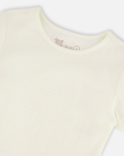 Crinkle Jersey T-Shirt Off White - H30YG70_01010