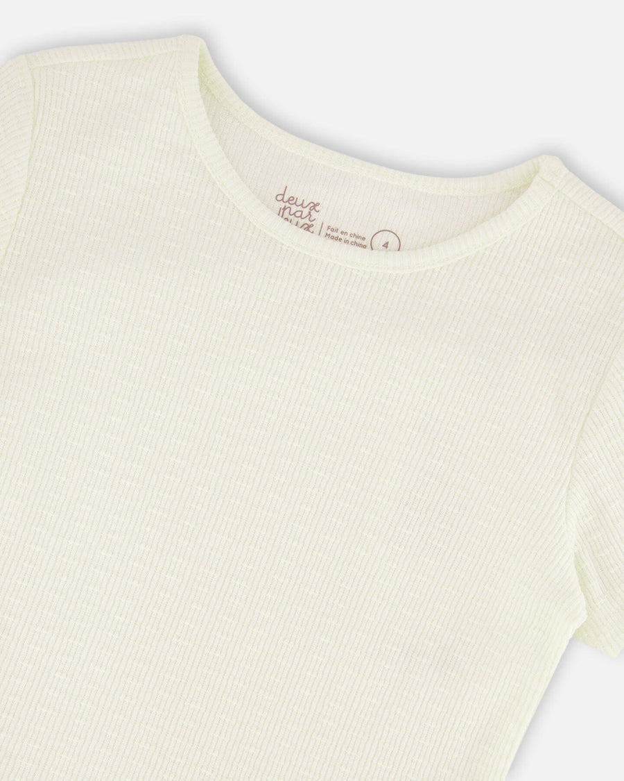 Crinkle Jersey T-Shirt Off White - H30YG70_01010