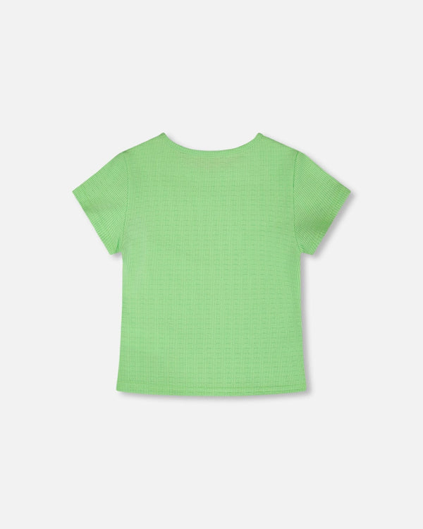Crinkle Jersey T-Shirt Mint Green - H30YG70_03007