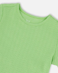 Crinkle Jersey T-Shirt Mint Green - H30YG70_03007