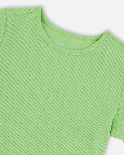 Crinkle Jersey T-Shirt Mint Green - H30YG70_03007