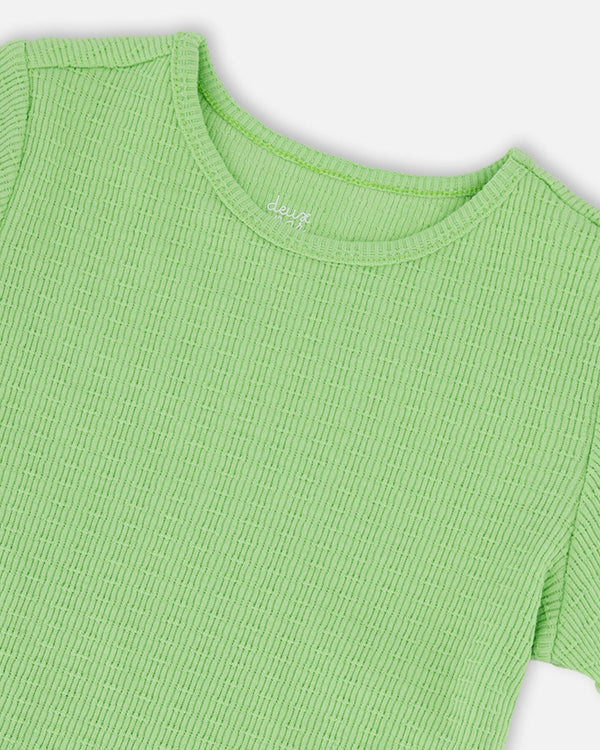 Crinkle Jersey T-Shirt Mint Green - H30YG70_03007