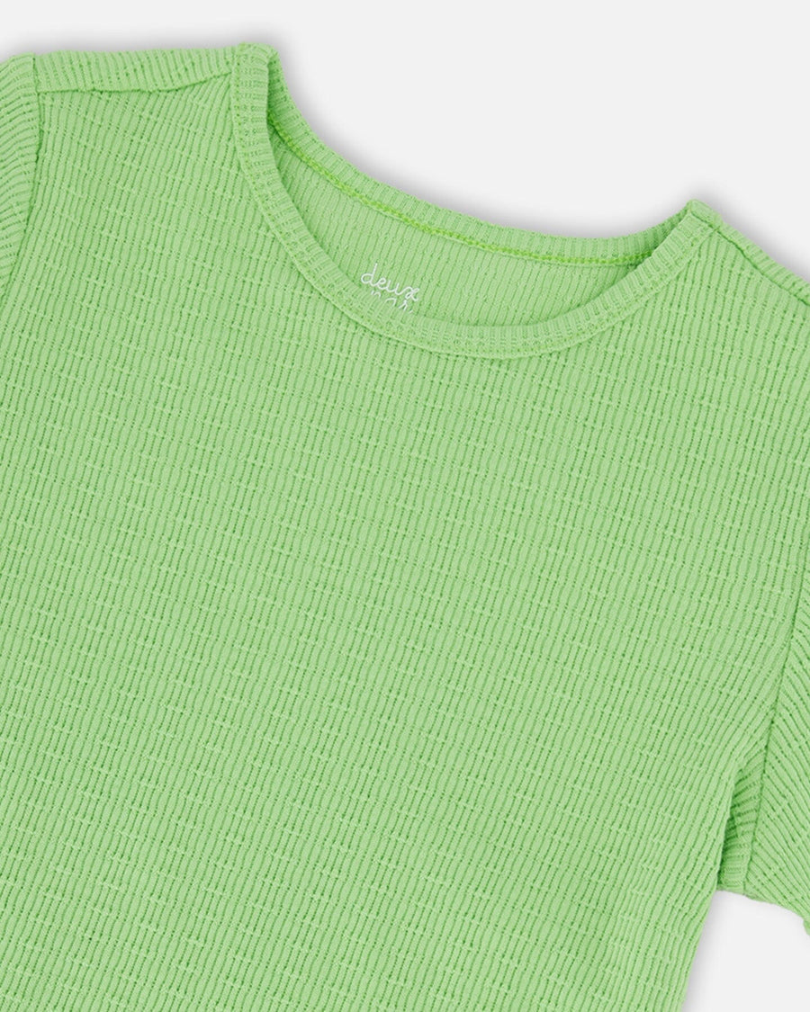 Crinkle Jersey T-Shirt Mint Green - H30YG70_03007