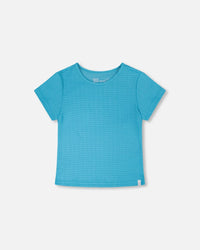 Crinkle Jersey T-Shirt Blue - H30YG70_04520