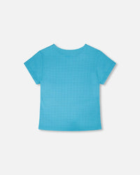 Crinkle Jersey T-Shirt Blue - H30YG70_04520