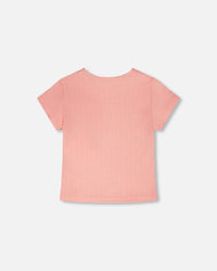 Crinkle Jersey T-Shirt Off Peach Pink - H30YG70_06160
