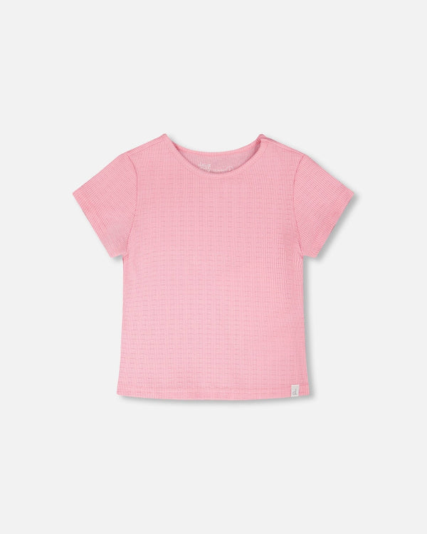 Crinkle Jersey T-Shirt Pink - H30YG70_06240
