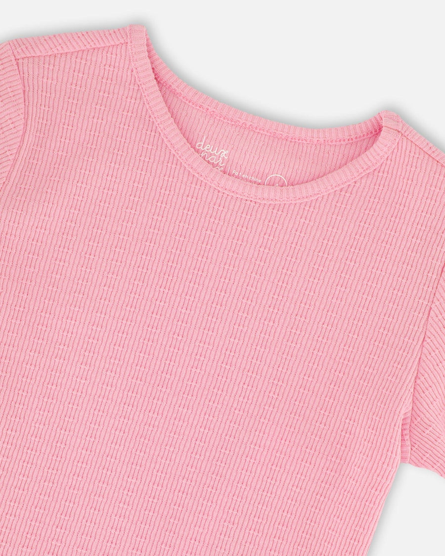 Crinkle Jersey T-Shirt Pink - H30YG70_06240