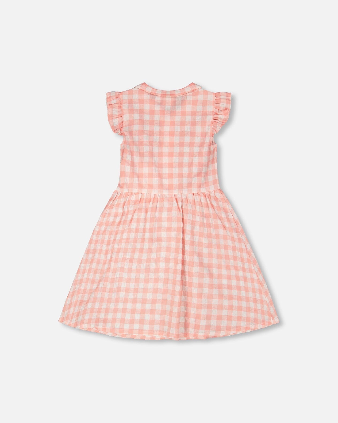 Sleeveless Button Down Dress Pink Gingham - H30YG85_3H177