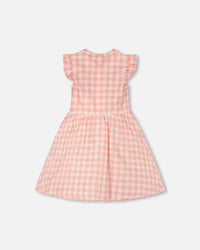 Sleeveless Button Down Dress Pink Gingham - H30YG85_3H177