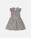 Sleeveless Button Down Dress Black Gingham - H30YG85_3H178