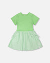 Bi-Material Dress Mint Green - H30YG86_03007