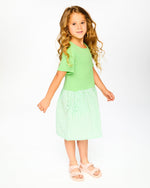 Bi-Material Dress Mint Green - H30YG86_03007