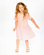 Bi-Material Dress Peach Pink - H30YG86_06160